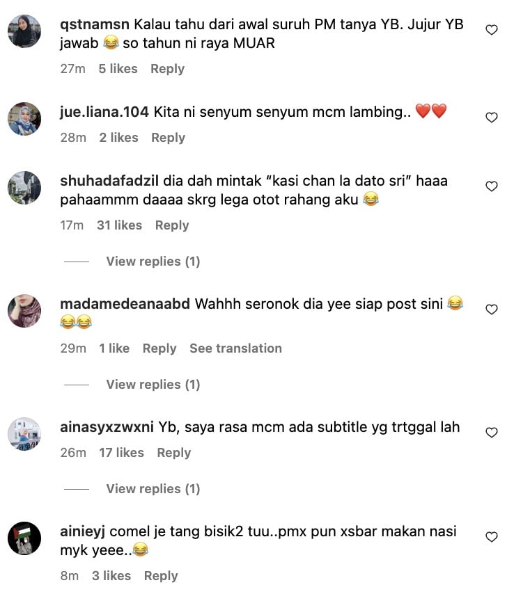 Ramai ucap terima kasih